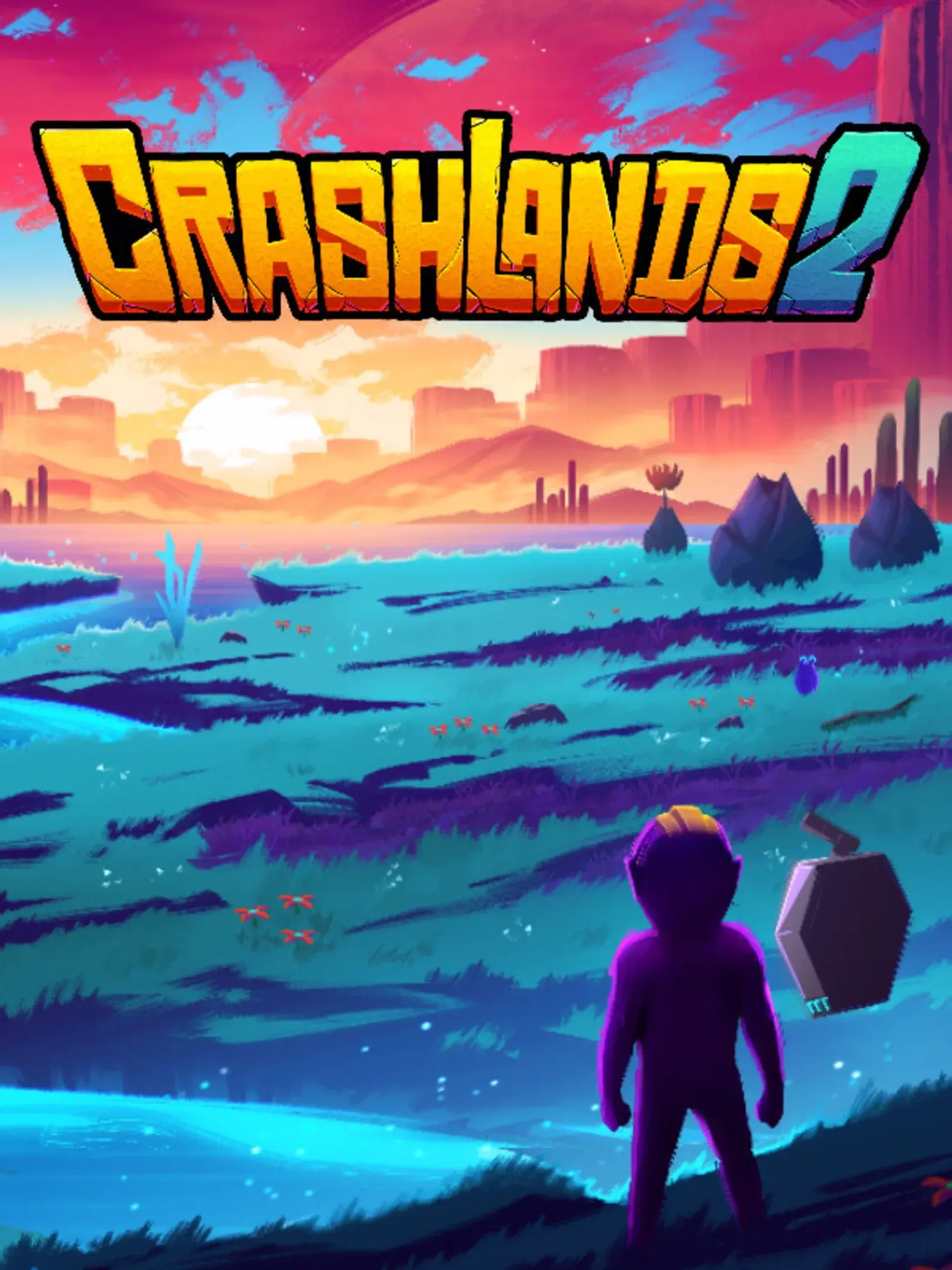 Grafika przedstawiająca kluczowe cechy gry Crashlands 2